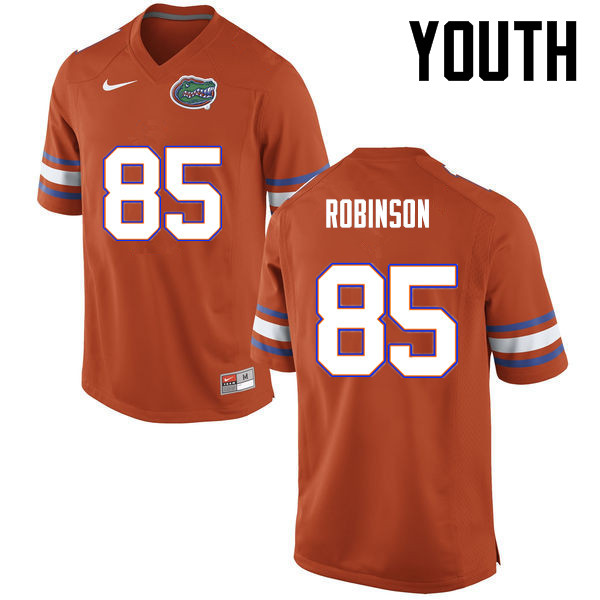 Youth Florida Gators #85 James Robinson College Football Jerseys-Orange